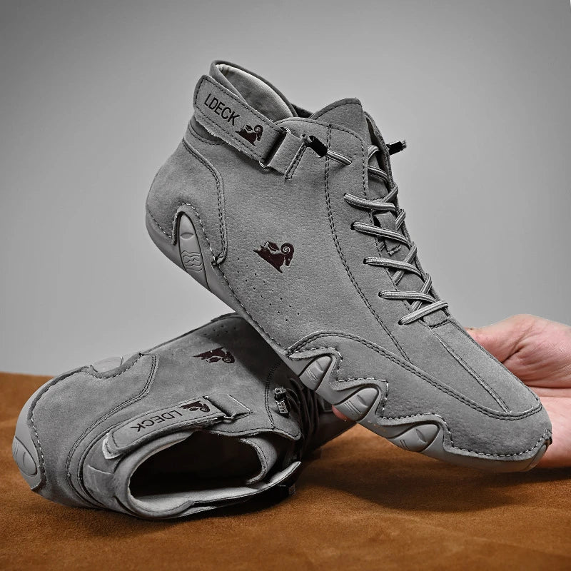 bequemer Rutschfester Barfußschuh aus echtem Leder (Unisex).