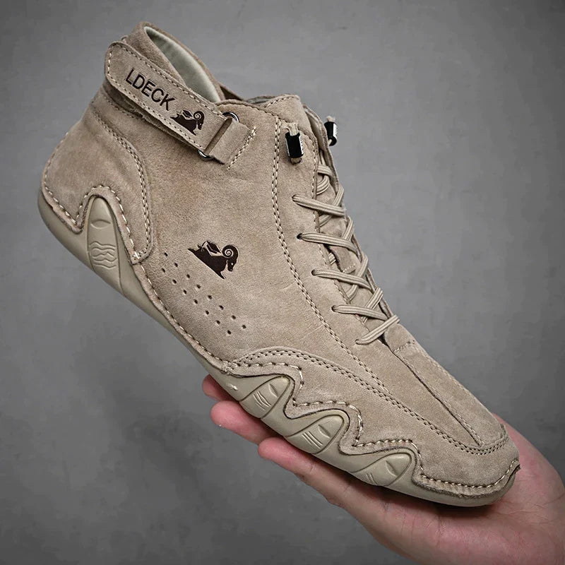 bequemer Rutschfester Barfußschuh aus echtem Leder (Unisex).