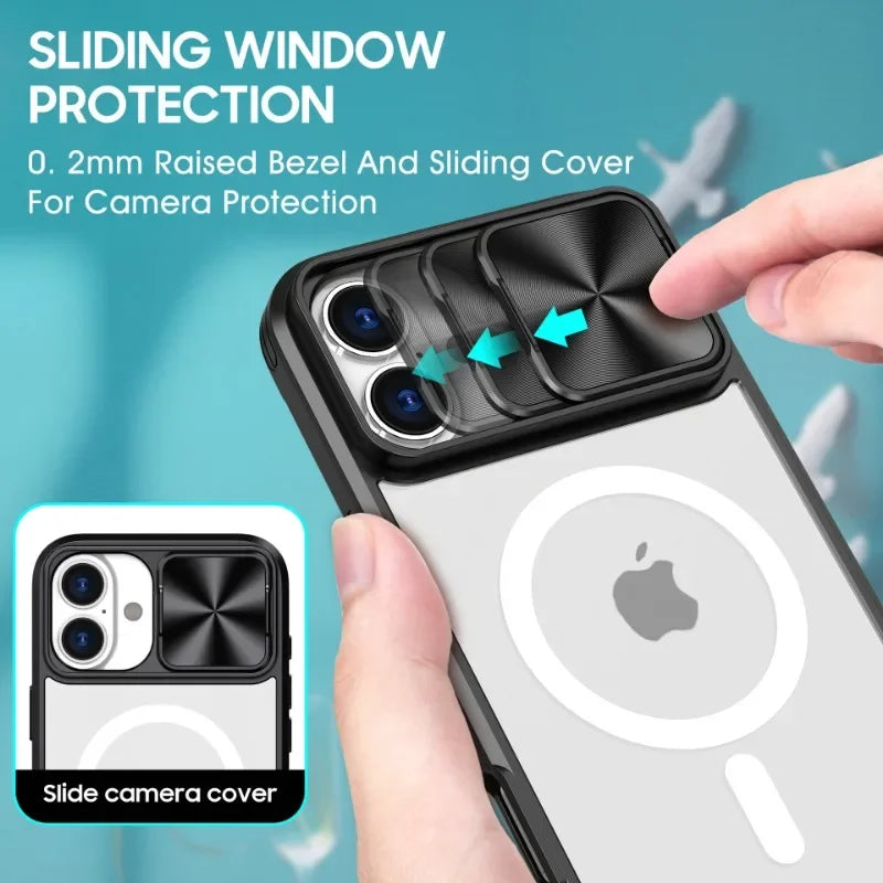 Slide Lens Protector Rüstung Case für iPhone