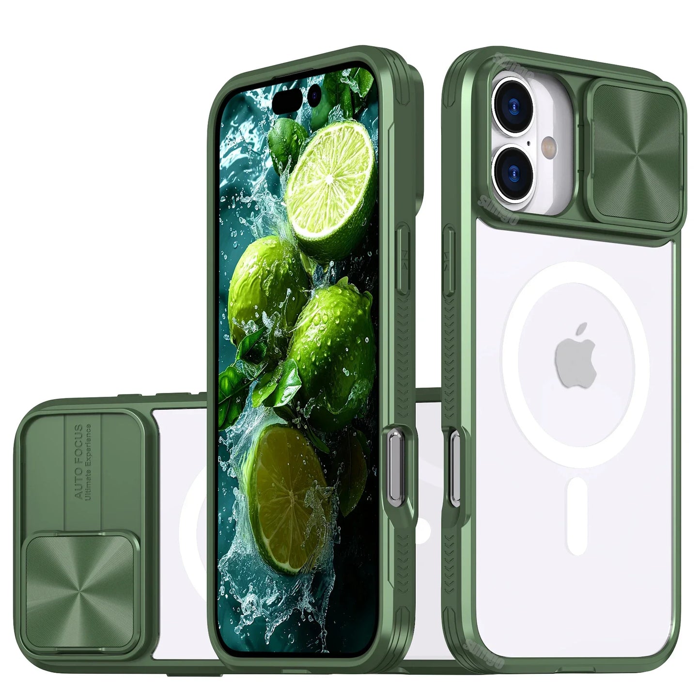 Slide Lens Protector Rüstung Case für iPhone