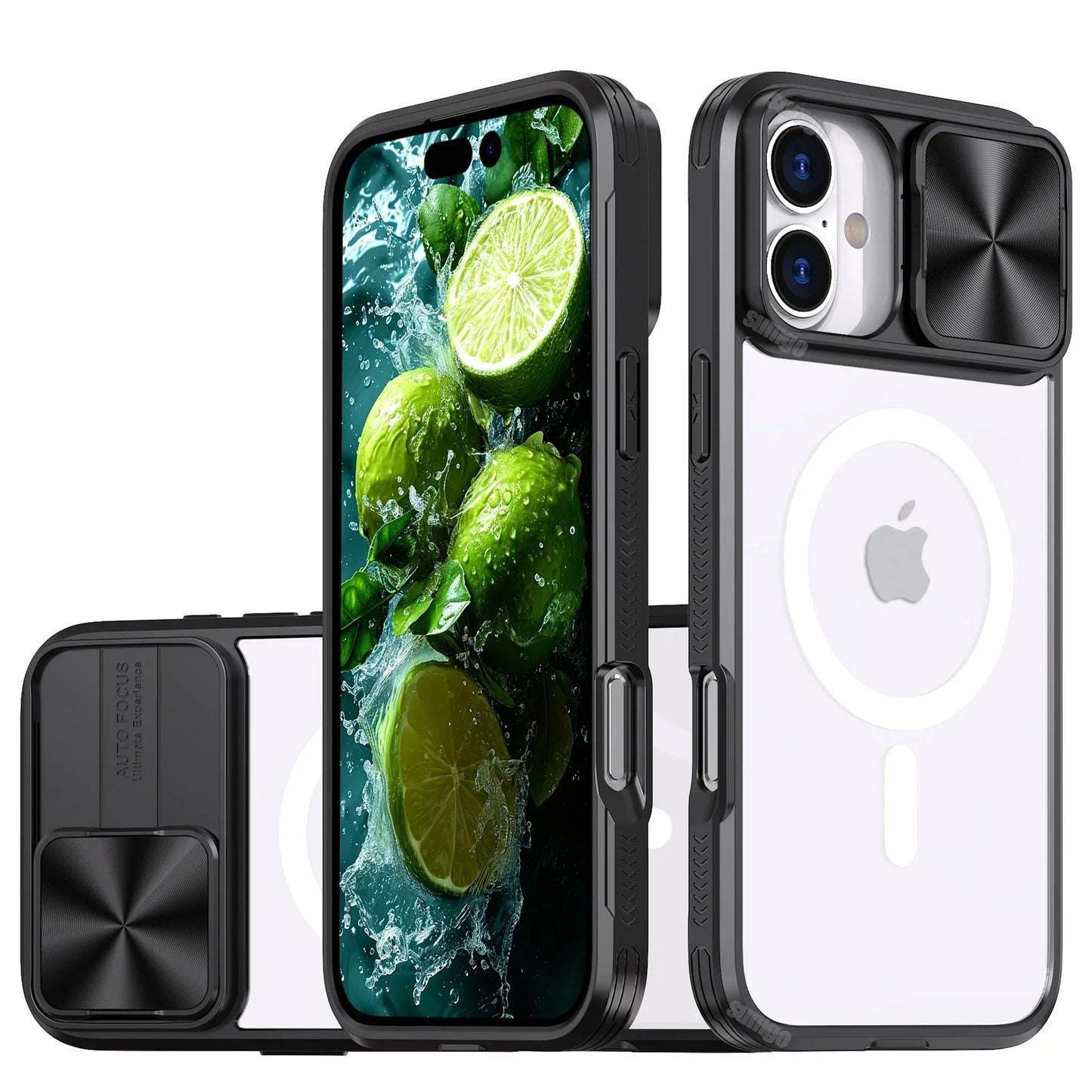 Slide Lens Protector Rüstung Case für iPhone