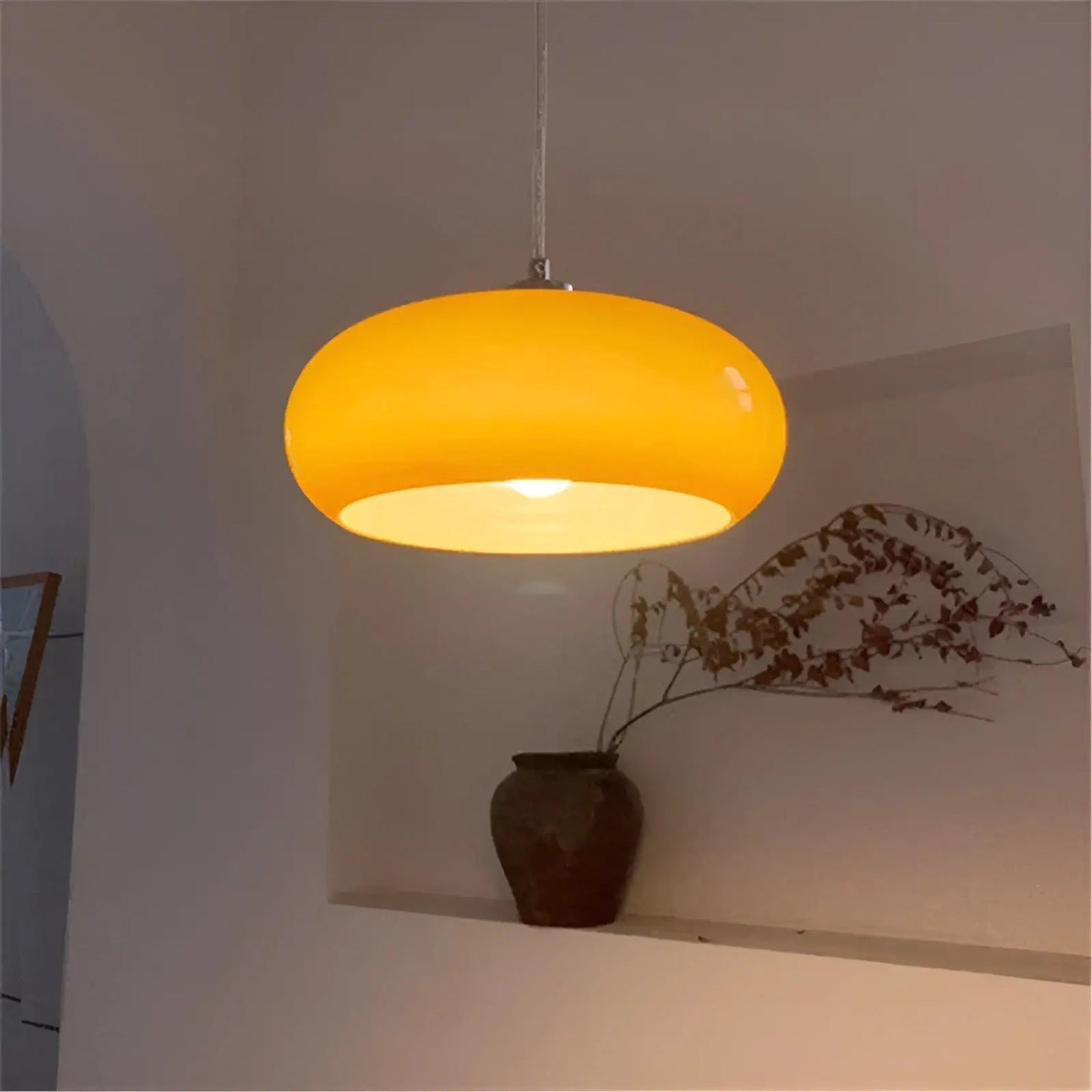 GlassGlow Lampe - Retro Skandinavische Glaskörper LED Hängeleuchte