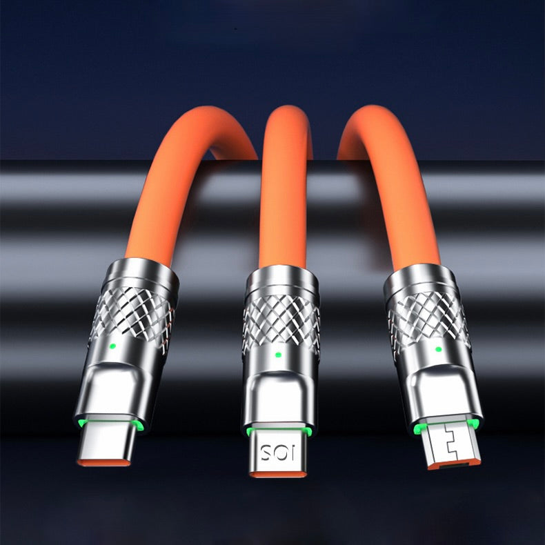 3-in-1-Superschnellladekabel mit LED-Anzeige
