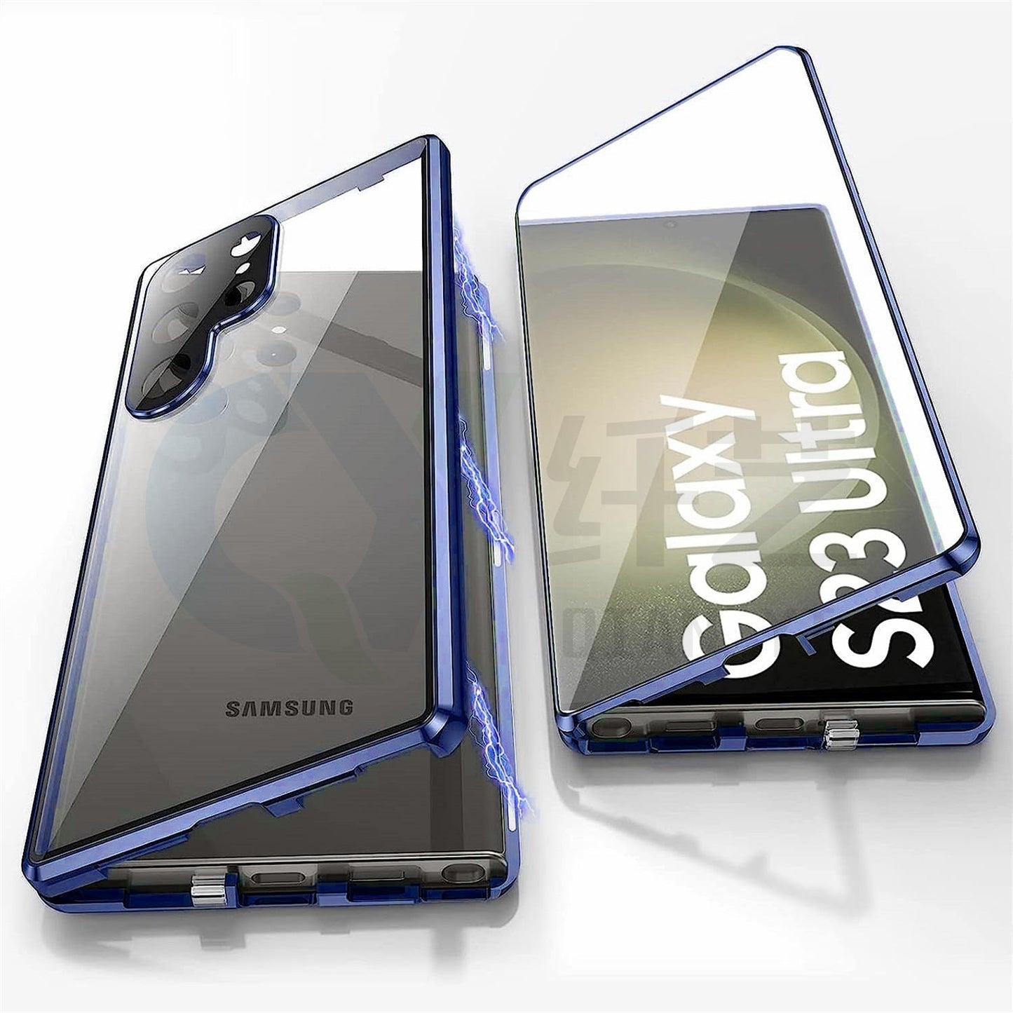 Magnetische gehärtete Glas doppelseitige Telefonhülle für Samsung