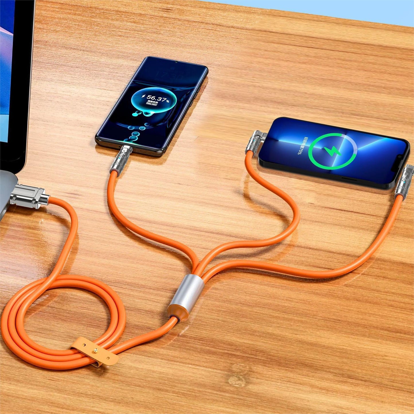 3-in-1-Drehkabel – 120 W Super-Blitzladung