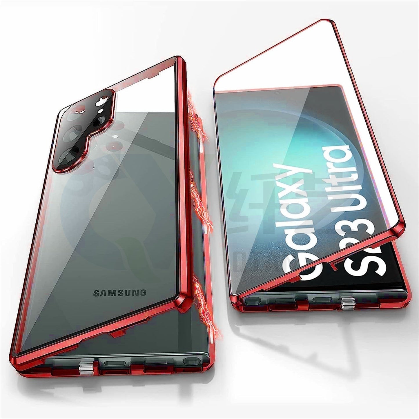 Magnetische gehärtete Glas doppelseitige Telefonhülle für Samsung