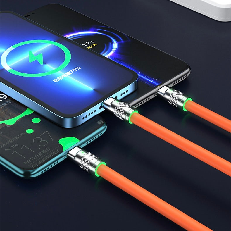 3-in-1-Superschnellladekabel mit LED-Anzeige