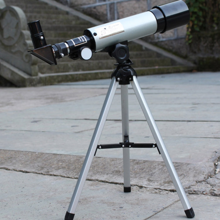 Sandsberg | F36050 Tragbares Professionelles Hochauflösendes Hochzeiten Espace Astronomisches Teleskop Beobachtungsgerät mit Aluminiumlegierung Stativ (Silber)