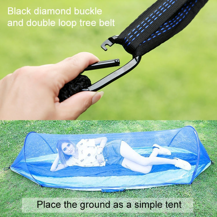 Sandsberg | Tragbare Outdoor Camping Vollautomatische Nylon Fallschirm-Hängematte mit Moskito-Netzen, Größe: 290 x 140cm (Armeegrün)