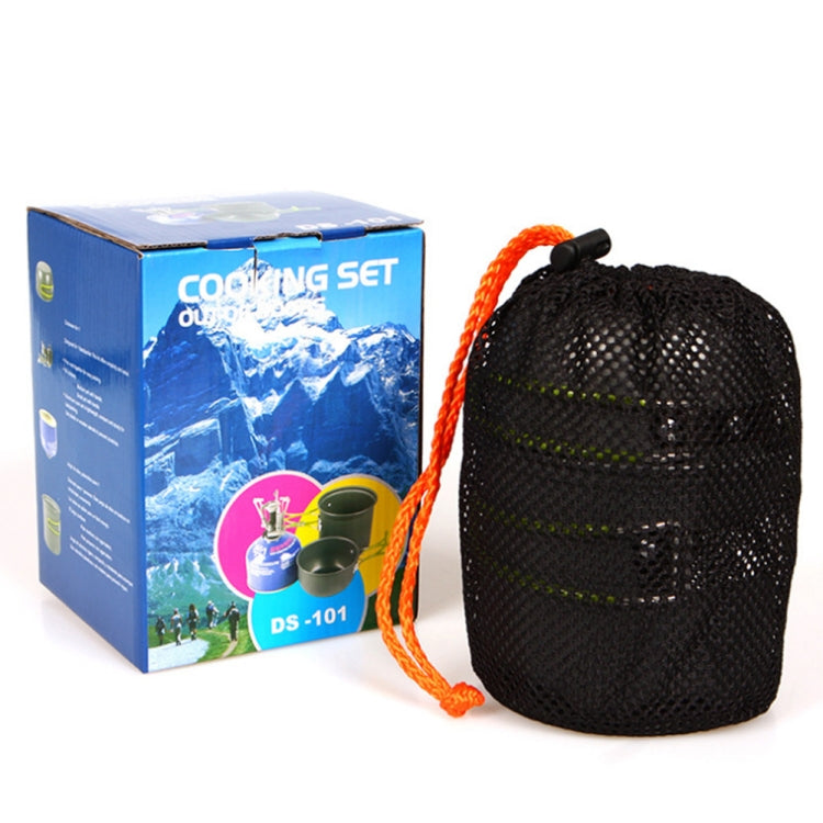 Sandsberg | DS-101 Tragbares Outdoor Camping Kochset Picknick Kochtopf Kochgeschirr Kombination (Schwarz)
