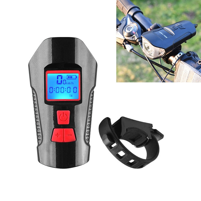 Sandsberg | 350LM USB-Aufladbares Wasserdichtes Snap-on Fahrradlicht mit Lautsprecher & Stoppuhr-Funktion (Rot)