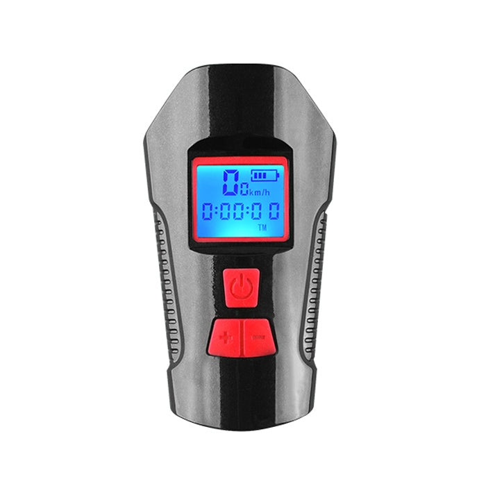 Sandsberg | 350LM USB-Aufladbares Wasserdichtes Snap-on Fahrradlicht mit Lautsprecher & Stoppuhr-Funktion (Rot)