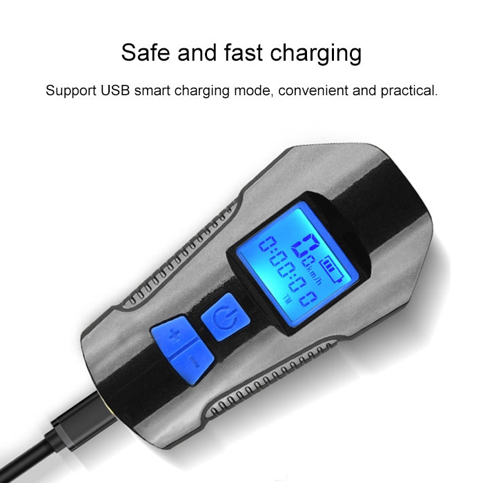 Sandsberg | 350LM USB-Aufladbares Wasserdichtes Snap-on Fahrradlicht mit Lautsprecher & Stoppuhr-Funktion (Rot)