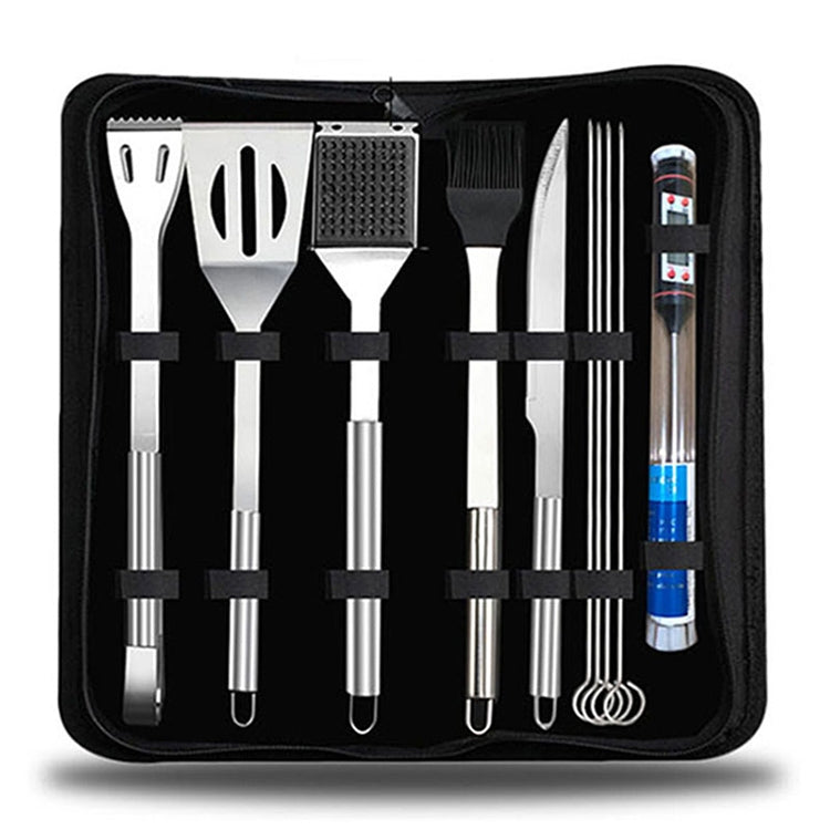 Sandsberg | 10 in 1 Outdoor Besteckset Camping Grill Besteck Picknick Werkzeugset mit Thermometer