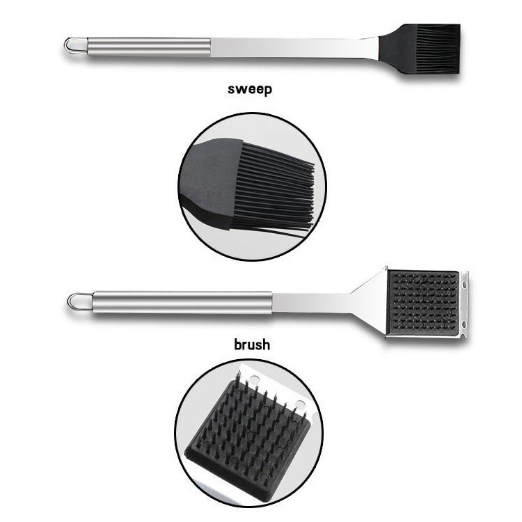 Sandsberg | 10 in 1 Outdoor Besteckset Camping Grill Besteck Picknick Werkzeugset mit Thermometer