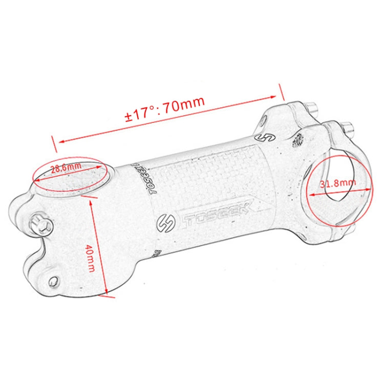 Sandsberg | TOSEEK Straßen-Mountainbike Ultra-leichte Vorbau Riser Wasserhahn, Größe: 17 Grad, 70mm (Glanz)