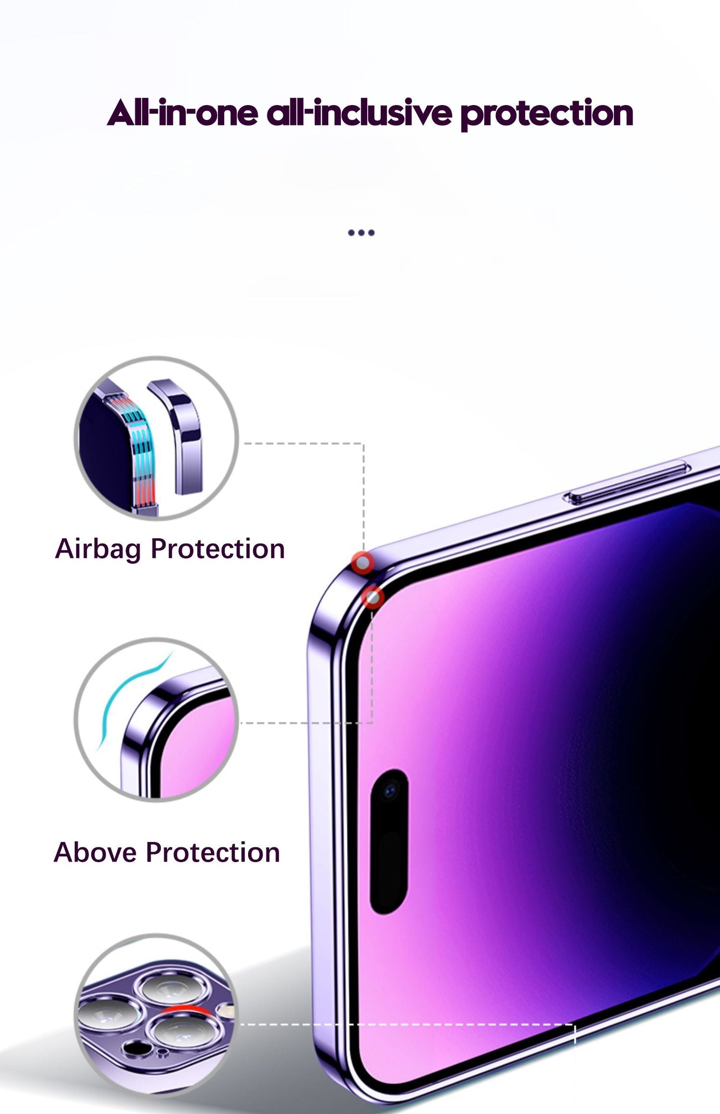 Luxus Stoßfeste Transparente Silikonhülle für Apple iPhone | Premium Beschichtung, Wasserabweisend & Kratzfestes Transparentes Glitter Design