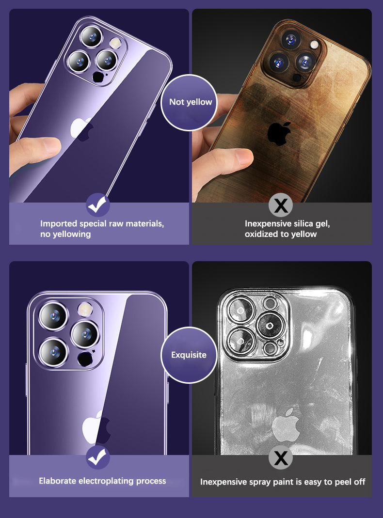 Luxus Stoßfeste Transparente Silikonhülle für Apple iPhone | Premium Beschichtung, Wasserabweisend & Kratzfestes Transparentes Glitter Design