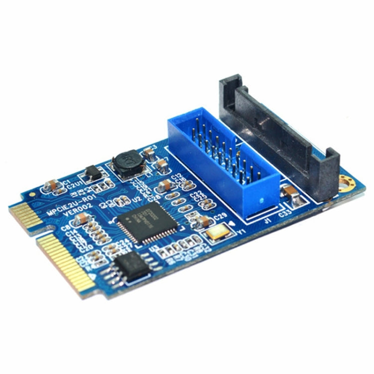Sandsberg | MINI PCI-E zu USB 3.0 Front 19 Pin Desktop PC Erweiterungskarte (Blau)