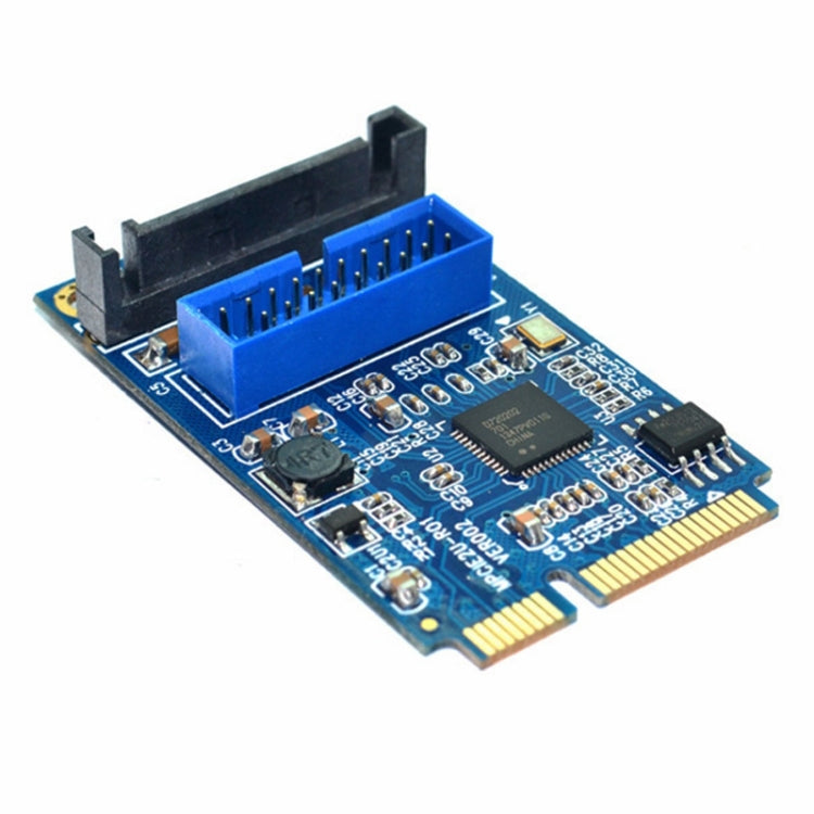 Sandsberg | MINI PCI-E zu USB 3.0 Front 19 Pin Desktop PC Erweiterungskarte (Blau)