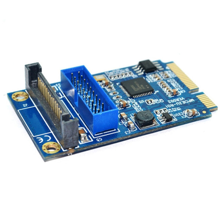 Sandsberg | MINI PCI-E zu USB 3.0 Front 19 Pin Desktop PC Erweiterungskarte (Blau)