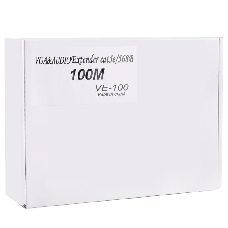 Sandsberg | VGA & Audio Extender 1920x1440 HD 100m Cat5e / 6-568B Netzwerk-Kabel Sender Empfänger Adapter, EU-Stecker (Schwarz)