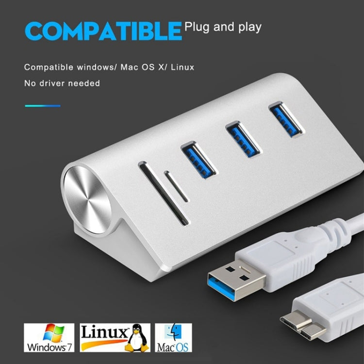 Sandsberg | Rocketek HUB-3PC2 Hochgeschwindigkeits-USB 3.0 Splitter HUB-Adapter (Weiß)