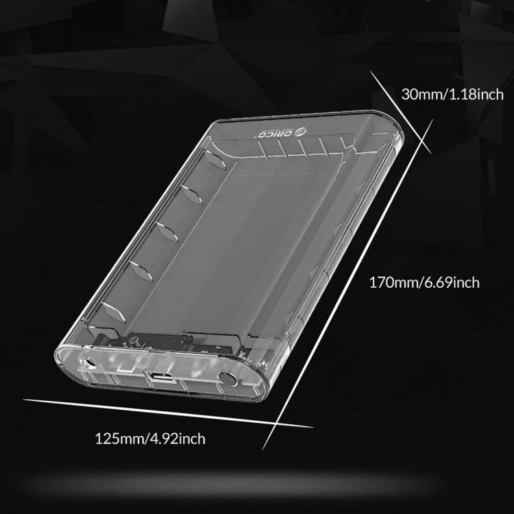 Sandsberg | ORICO 3139U3 3.5 Zoll SATA HDD USB 3.0 Micro B Externe Festplattengehäuse Speichergehäuse (Transparent)