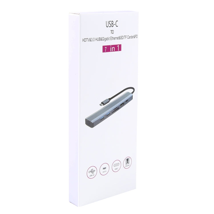 Sandsberg | BYL-2303 7 in 1 USB-C / Type-C zu USB Multifunktionale Dockingstation HUB Adapter