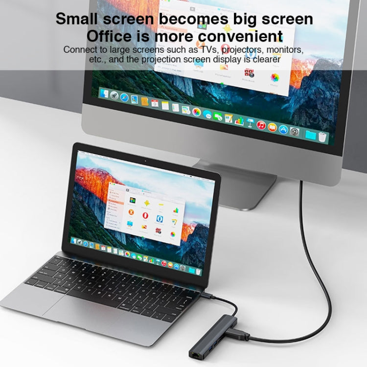 Sandsberg | BYL-2303 7 in 1 USB-C / Type-C zu USB Multifunktionale Dockingstation HUB Adapter
