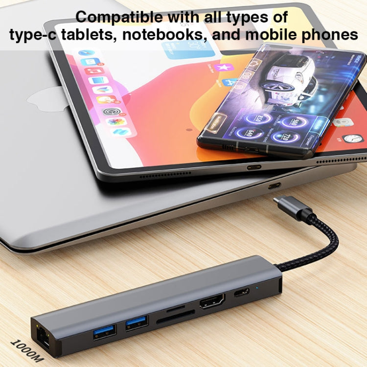 Sandsberg | BYL-2303 7 in 1 USB-C / Type-C zu USB Multifunktionale Dockingstation HUB Adapter