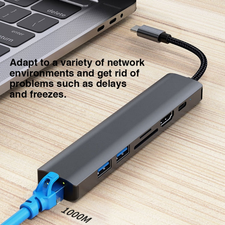 Sandsberg | BYL-2303 7 in 1 USB-C / Type-C zu USB Multifunktionale Dockingstation HUB Adapter