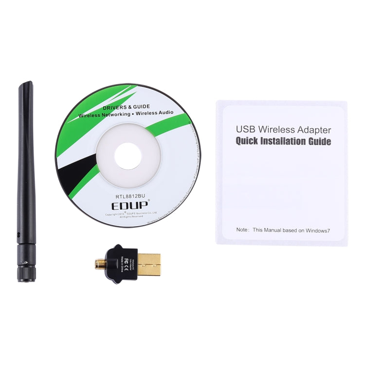 Sandsberg | EDUP EP-AC1669 AC1300Mbps 2.4GHz & 5.8GHz Dual Band USB WiFi Adapter Externe Netzwerkkarte mit 2dbi Antenne
