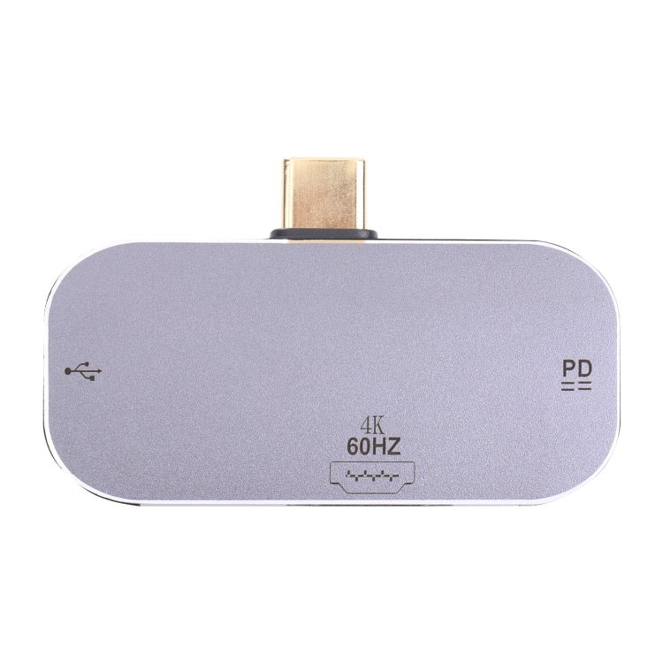 Sandsberg | 3 in 1 USB-C / Type-C Stecker zu USB-C / Type-C Lade + USB + 4K 60Hz HDMI Weiblich Adapter