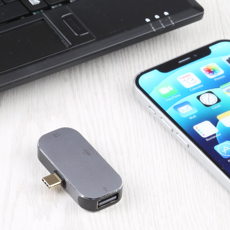 Sandsberg | 3 in 1 USB-C / Type-C Stecker zu USB-C / Type-C Lade + USB + 4K 60Hz HDMI Weiblich Adapter