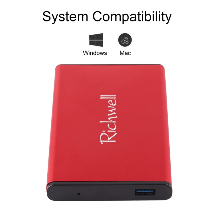 Sandsberg | Richwell SATA R2-SATA-320GB 320GB 2.5 Zoll USB3.0 Super Speed Schnittstelle mobile Festplatte (Rot)