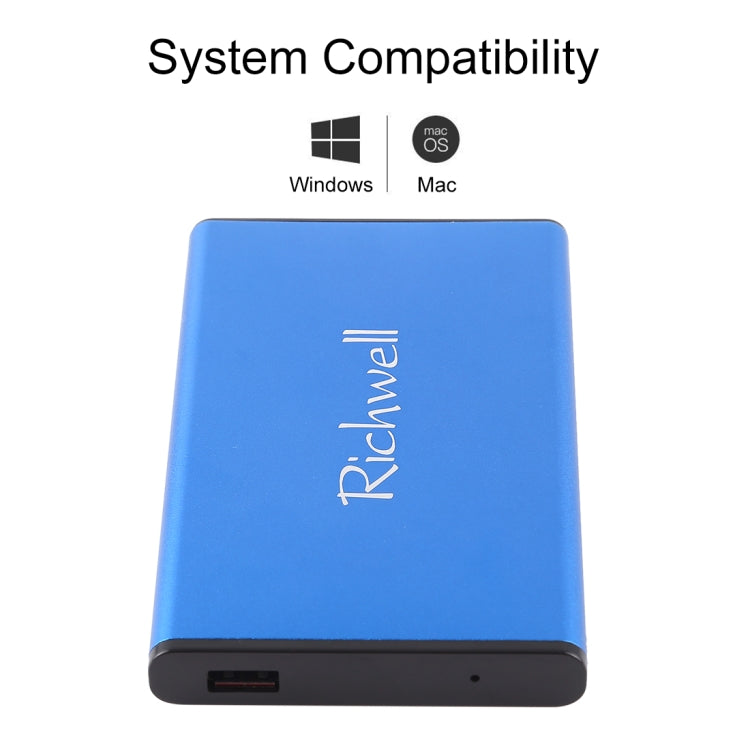 Sandsberg | Richwell SATA R2-SATA-500GB 500GB 2,5 Zoll USB3.0 Super Speed-Schnittstelle Mobile Festplatte (Blau)