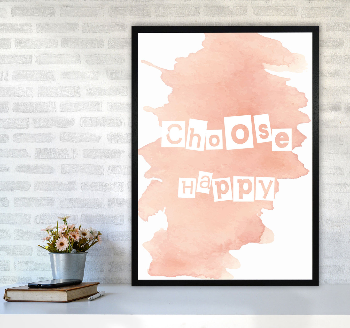 Sandsberg | Wählen Sie Happy Peach Aquarell Modern Print
