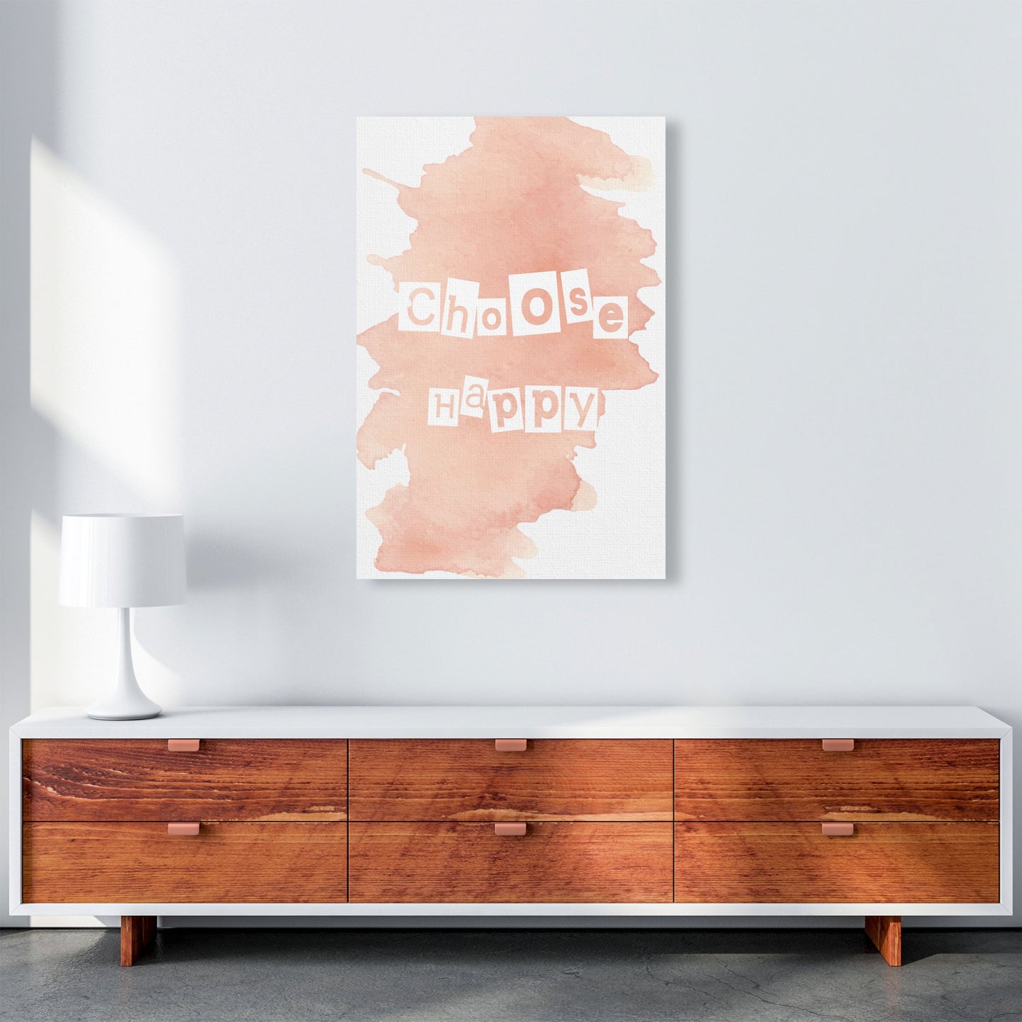 Sandsberg | Wählen Sie Happy Peach Aquarell Modern Print