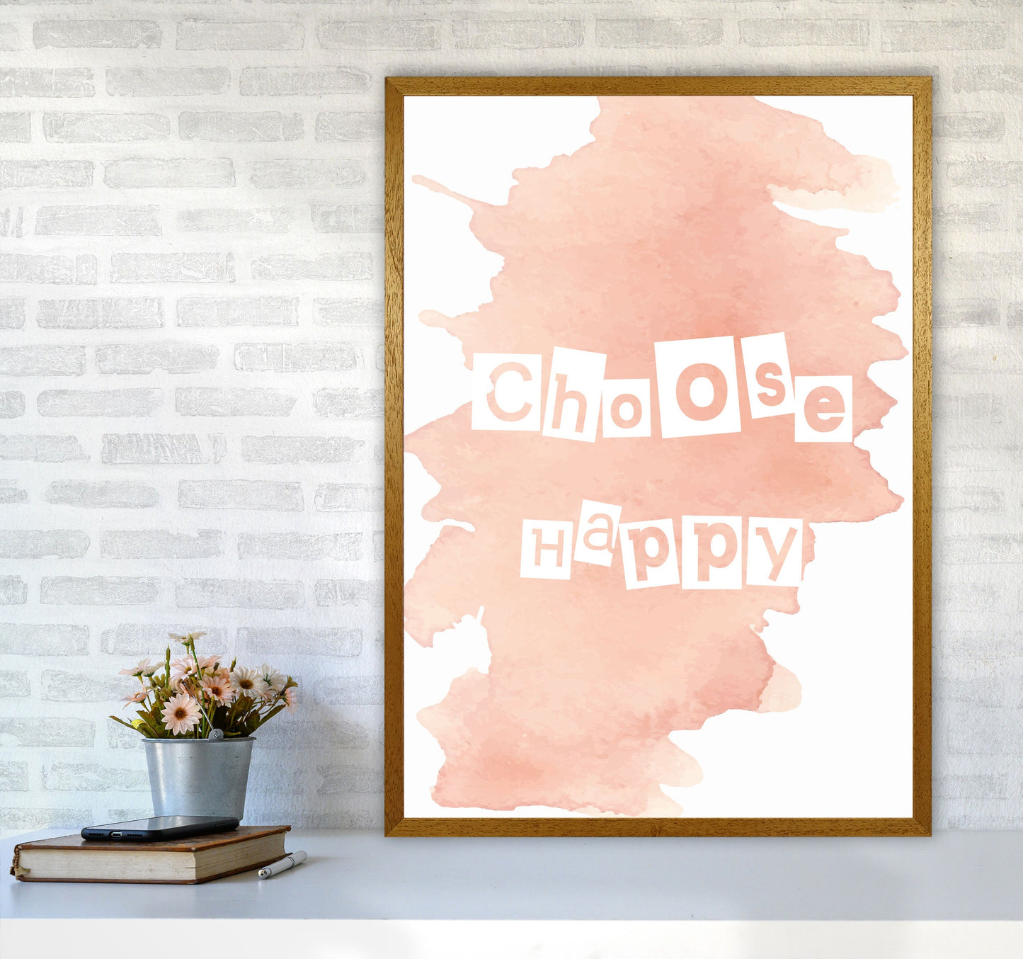 Sandsberg | Wählen Sie Happy Peach Aquarell Modern Print