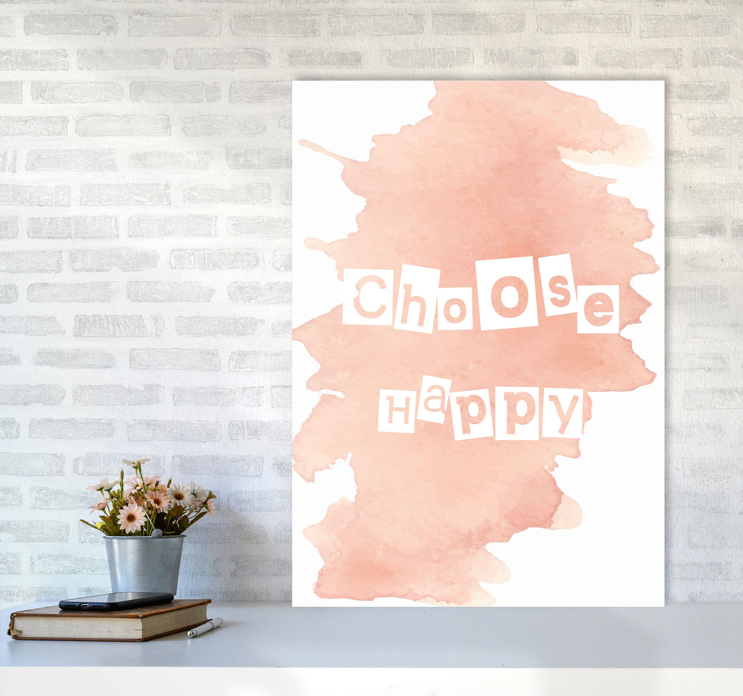 Sandsberg | Wählen Sie Happy Peach Aquarell Modern Print
