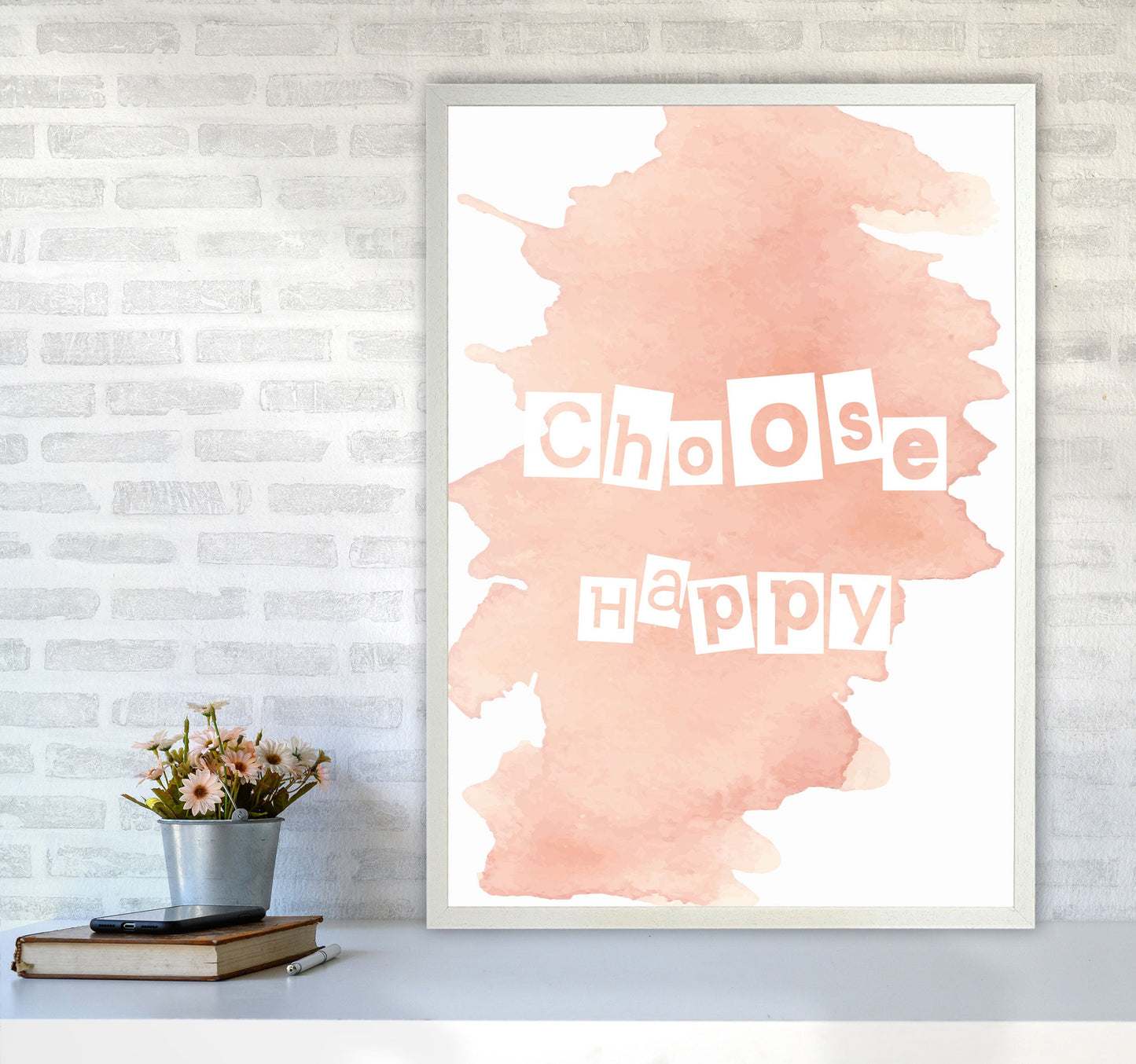 Sandsberg | Wählen Sie Happy Peach Aquarell Modern Print