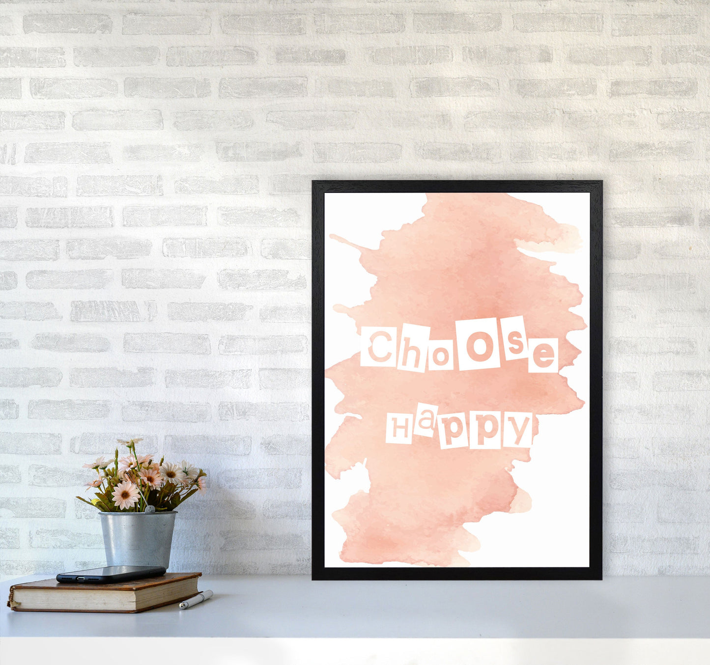 Sandsberg | Wählen Sie Happy Peach Aquarell Modern Print