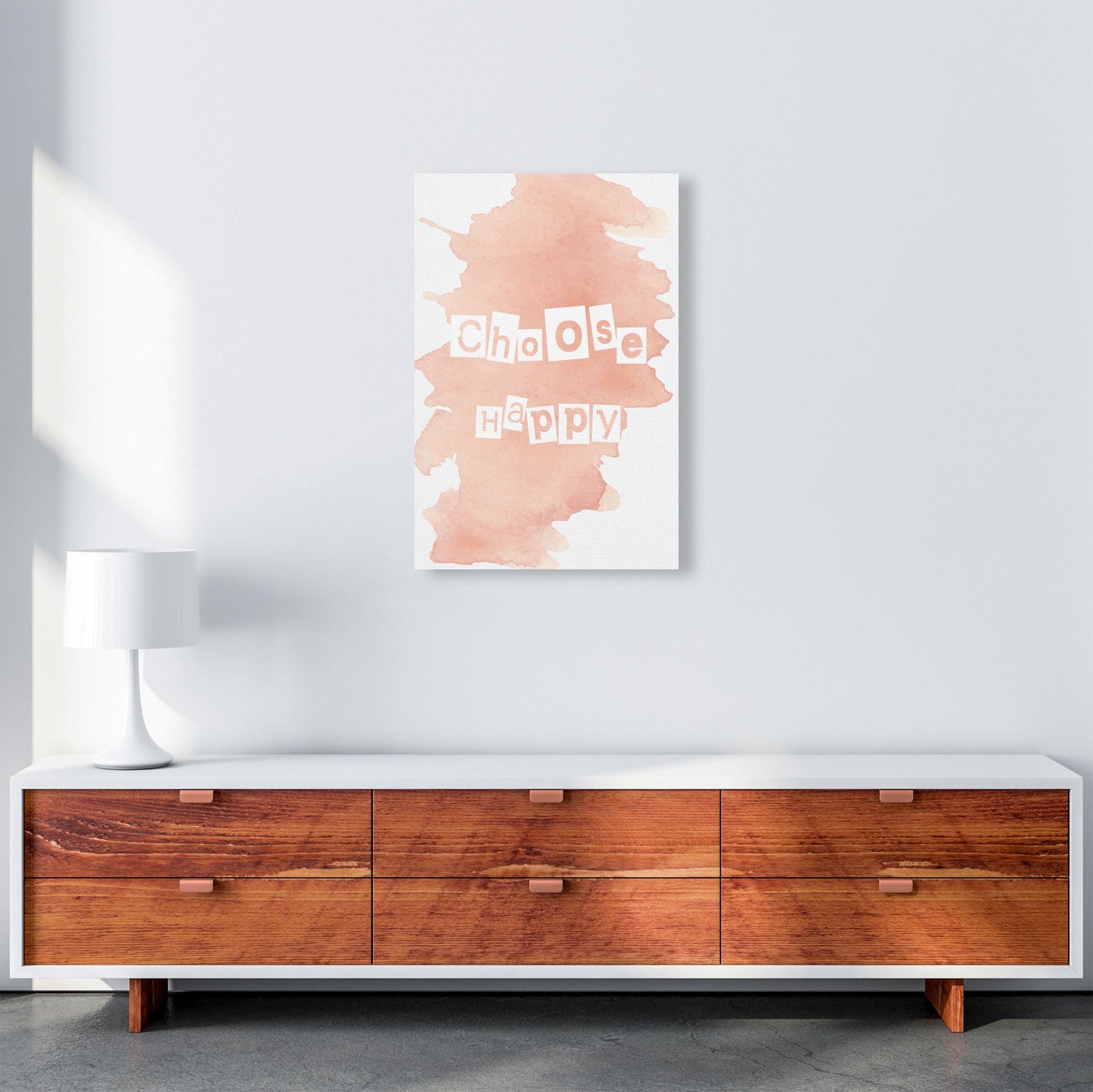 Sandsberg | Wählen Sie Happy Peach Aquarell Modern Print