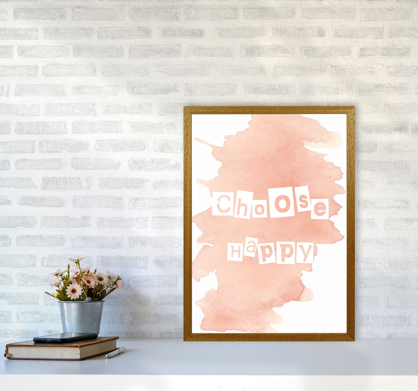 Sandsberg | Wählen Sie Happy Peach Aquarell Modern Print