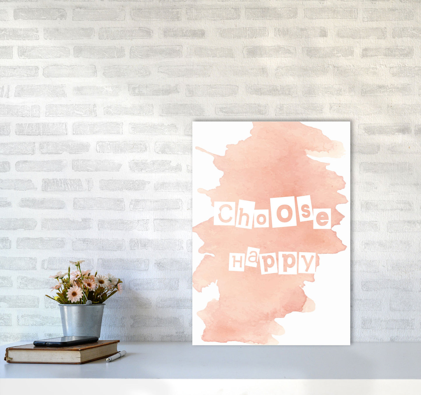 Sandsberg | Wählen Sie Happy Peach Aquarell Modern Print