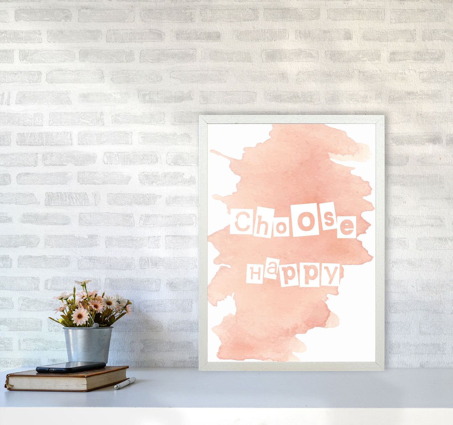 Sandsberg | Wählen Sie Happy Peach Aquarell Modern Print