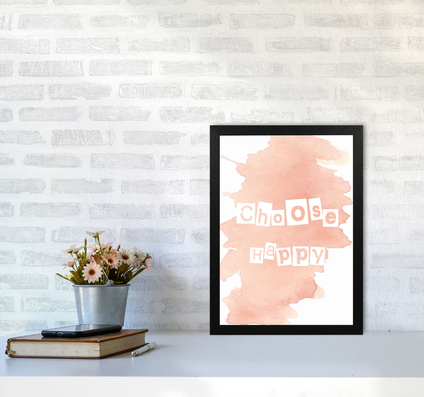Sandsberg | Wählen Sie Happy Peach Aquarell Modern Print