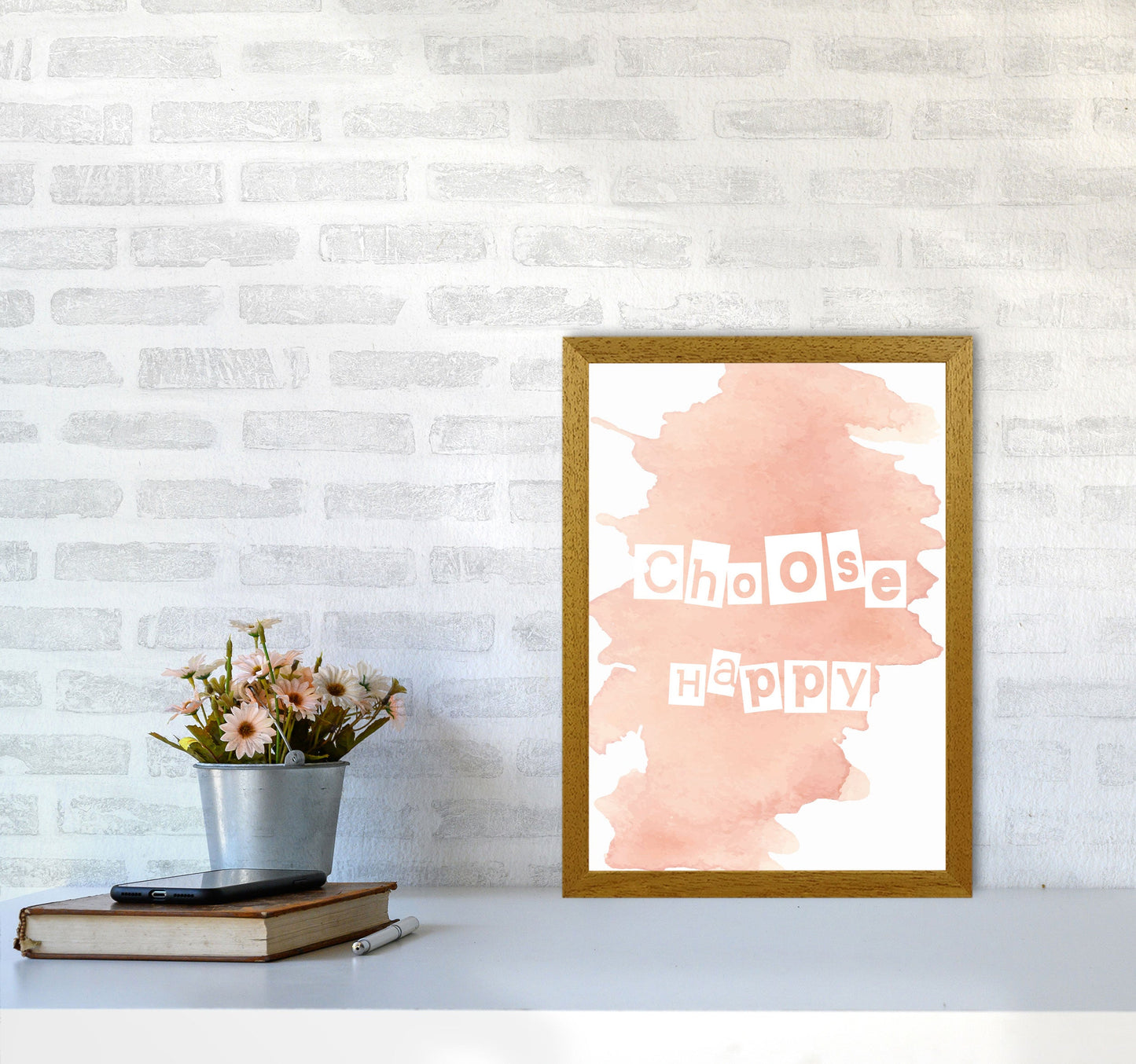Sandsberg | Wählen Sie Happy Peach Aquarell Modern Print