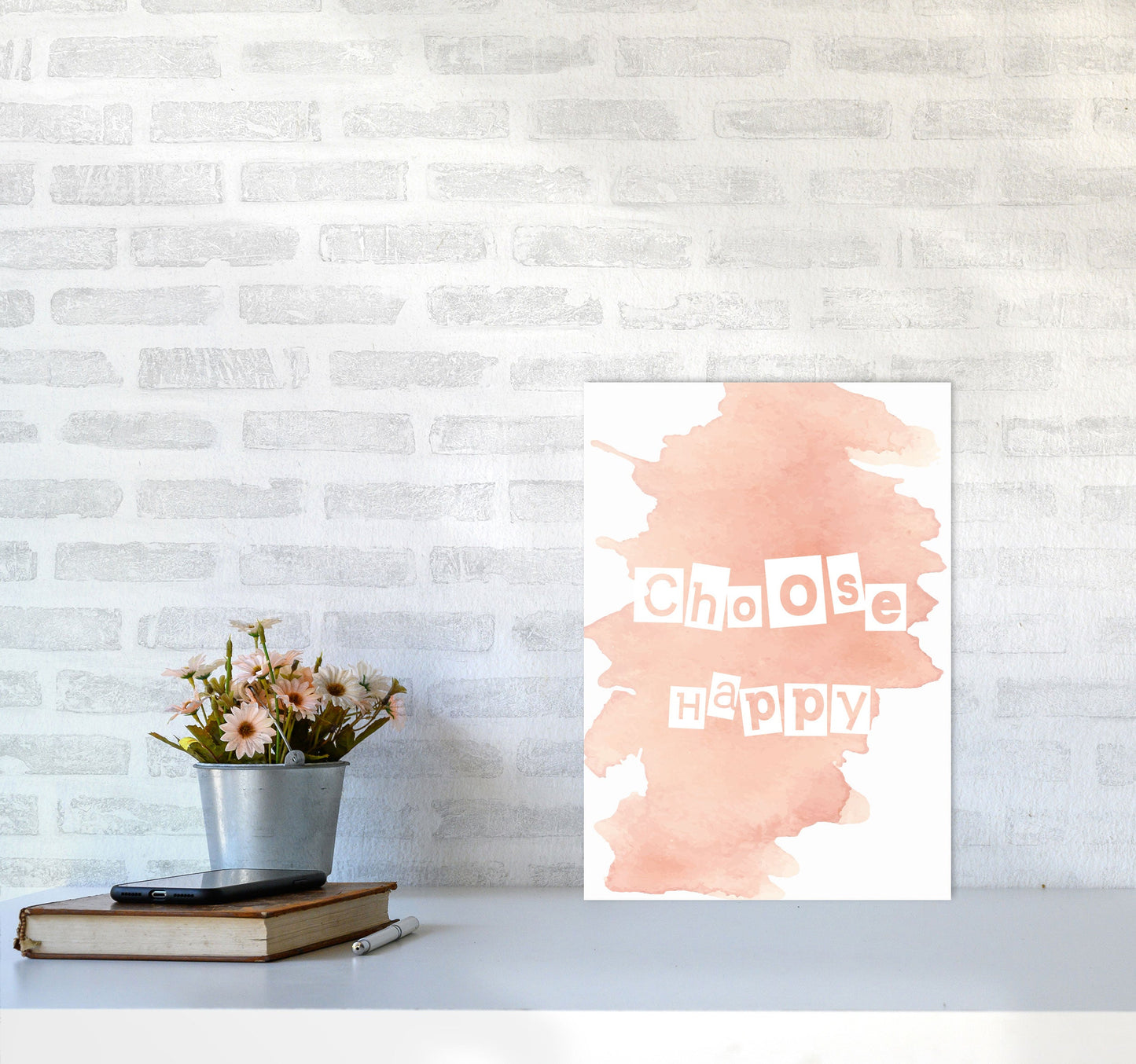 Sandsberg | Wählen Sie Happy Peach Aquarell Modern Print